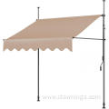 Shelter Canopy Patio Manual Clamped Awning Sunshade